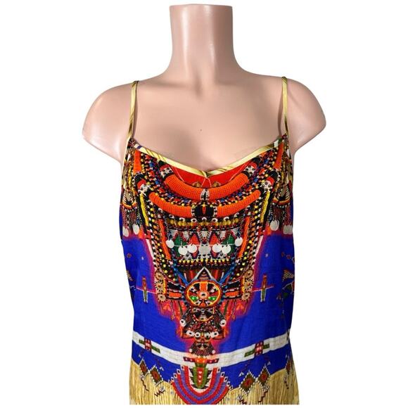 SHAHIDA PARIDES NAVAJO YELLOW HIGH LOW SUMMER DRESSES SZ S/M $349 - Picture 7 of 7